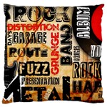 Guitar Typography Standard Flano Cushion Case (One Side) Front