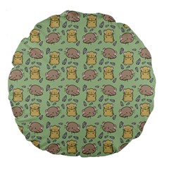 Hamster Pattern Large 18  Premium Flano Round Cushions by Sapixe