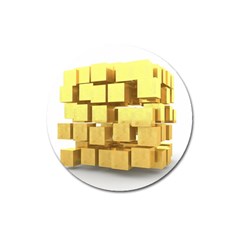 Gold Bars Feingold Bank Magnet 3  (round) by Sapixe