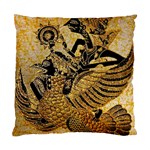 Golden Colorful The Beautiful Of Art Indonesian Batik Pattern Standard Cushion Case (Two Sides) Back