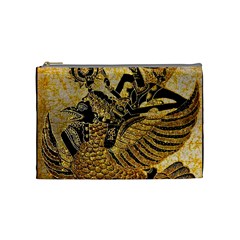 Golden Colorful The Beautiful Of Art Indonesian Batik Pattern Cosmetic Bag (medium)  by Sapixe