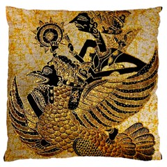 Golden Colorful The Beautiful Of Art Indonesian Batik Pattern Standard Flano Cushion Case (two Sides) by Sapixe