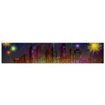 Happy Birthday Independence Day Celebration In New York City Night Fireworks Us Small Flano Scarf Front