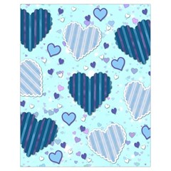 Hearts Pattern Paper Wallpaper Drawstring Bag (small) by Sapixe