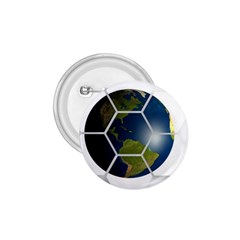 Hexagon Diamond Earth Globe 1 75  Buttons by Sapixe