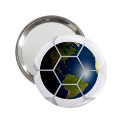 Hexagon Diamond Earth Globe 2 25  Handbag Mirrors by Sapixe