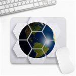 Hexagon Diamond Earth Globe Large Mousepads Front