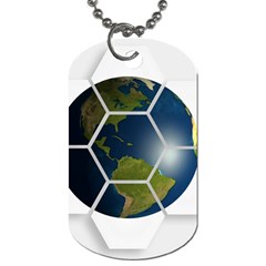 Hexagon Diamond Earth Globe Dog Tag (one Side) by Sapixe