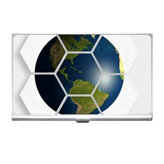 Hexagon Diamond Earth Globe Business Card Holders by Sapixe