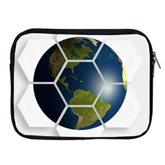 Hexagon Diamond Earth Globe Apple Ipad 2/3/4 Zipper Cases by Sapixe