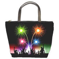 Happy New Year 2017 Celebration Animated 3d Bucket Bags by Sapixe