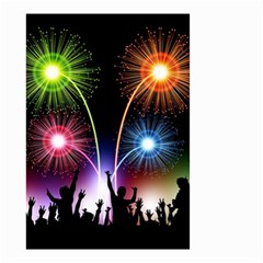 Happy New Year 2017 Celebration Animated 3d Small Garden Flag (two Sides) by Sapixe