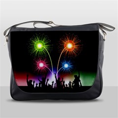 Happy New Year 2017 Celebration Animated 3d Messenger Bags by Sapixe