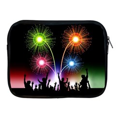 Happy New Year 2017 Celebration Animated 3d Apple Ipad 2/3/4 Zipper Cases by Sapixe