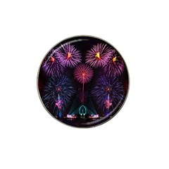 Happy New Year New Years Eve Fireworks In Australia Hat Clip Ball Marker (4 Pack) by Sapixe