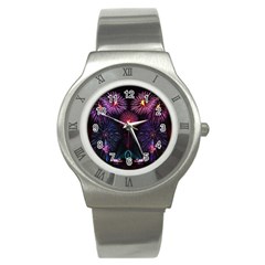 Happy New Year New Years Eve Fireworks In Australia Stainless Steel Watch by Sapixe