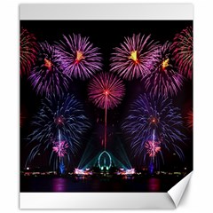 Happy New Year New Years Eve Fireworks In Australia Canvas 20  X 24   by Sapixe