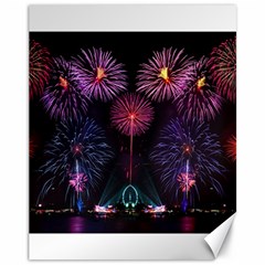 Happy New Year New Years Eve Fireworks In Australia Canvas 11  X 14   by Sapixe