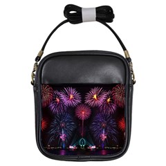 Happy New Year New Years Eve Fireworks In Australia Girls Sling Bags by Sapixe