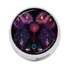 Happy New Year New Years Eve Fireworks In Australia 4-port Usb Hub (one Side) by Sapixe