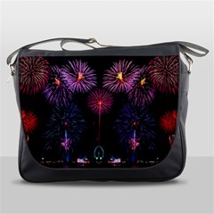 Happy New Year New Years Eve Fireworks In Australia Messenger Bags by Sapixe