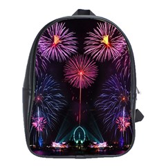 Happy New Year New Years Eve Fireworks In Australia School Bag (xl) by Sapixe