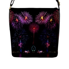 Happy New Year New Years Eve Fireworks In Australia Flap Messenger Bag (l)  by Sapixe