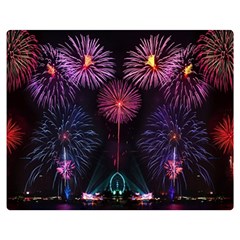 Happy New Year New Years Eve Fireworks In Australia Double Sided Flano Blanket (medium)  by Sapixe