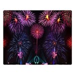 Happy New Year New Years Eve Fireworks In Australia Double Sided Flano Blanket (Large)  80 x60  Blanket Front