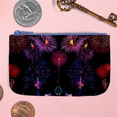 Happy New Year New Years Eve Fireworks In Australia Large Coin Purse by Sapixe