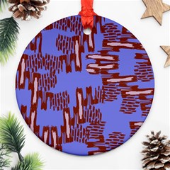 Ikat Sticks Ornament (round) by Sapixe