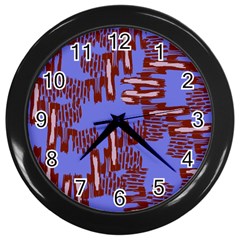 Ikat Sticks Wall Clocks (black) by Sapixe