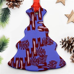 Ikat Sticks Christmas Tree Ornament (two Sides) by Sapixe