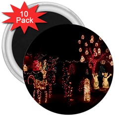 Holiday Lights Christmas Yard Decorations 3  Magnets (10 Pack)  by Sapixe