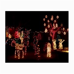 Holiday Lights Christmas Yard Decorations Small Glasses Cloth (2-side) by Sapixe