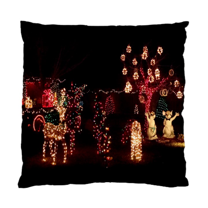 Holiday Lights Christmas Yard Decorations Standard Cushion Case (Two Sides)