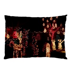 Holiday Lights Christmas Yard Decorations Pillow Case by Sapixe