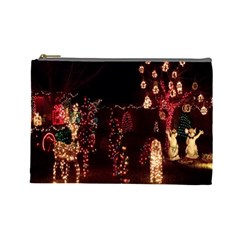 Holiday Lights Christmas Yard Decorations Cosmetic Bag (large)  by Sapixe