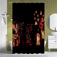 Holiday Lights Christmas Yard Decorations Shower Curtain 48  X 72  (small)  by Sapixe