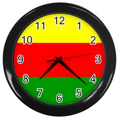 Kurdistan Kurd Kurds Kurdish Flag Wall Clocks (black) by Sapixe