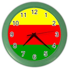 Kurdistan Kurd Kurds Kurdish Flag Color Wall Clocks by Sapixe