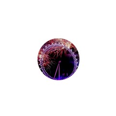 Happy New Year Clock Time Fireworks Pictures 1  Mini Buttons by Sapixe