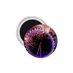 Happy New Year Clock Time Fireworks Pictures 1.75  Magnets Front