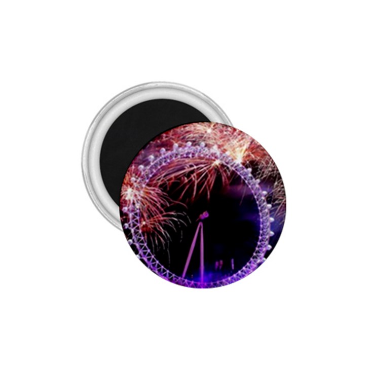 Happy New Year Clock Time Fireworks Pictures 1.75  Magnets