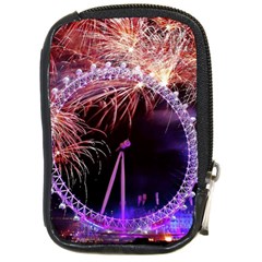 Happy New Year Clock Time Fireworks Pictures Compact Camera Cases by Sapixe