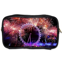 Happy New Year Clock Time Fireworks Pictures Toiletries Bags by Sapixe