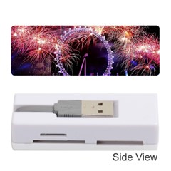 Happy New Year Clock Time Fireworks Pictures Memory Card Reader (stick)  by Sapixe