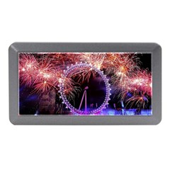 Happy New Year Clock Time Fireworks Pictures Memory Card Reader (mini) by Sapixe