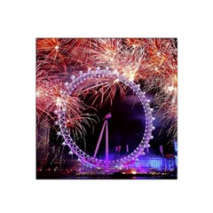 Happy New Year Clock Time Fireworks Pictures Satin Bandana Scarf