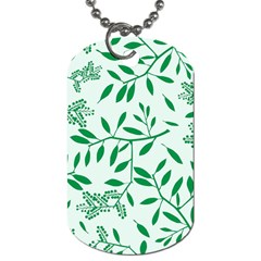 Leaves Foliage Green Wallpaper Dog Tag (two Sides) by Sapixe